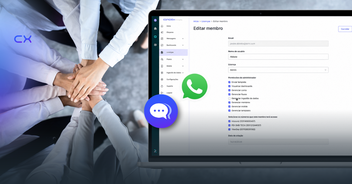 Multipermissionamento no Conciex Messaging: governança real para redes, franquias e grandes operações